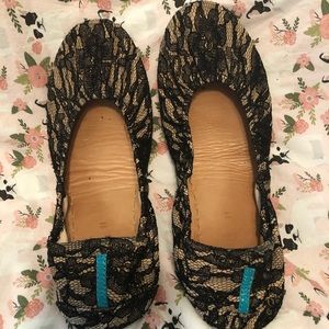 Tieks size 11 nude lace